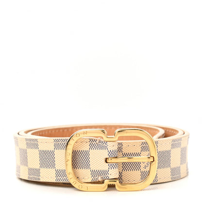 Louis Vuitton Damier Azur 25mm Mini Belt 75 30 1 of 8