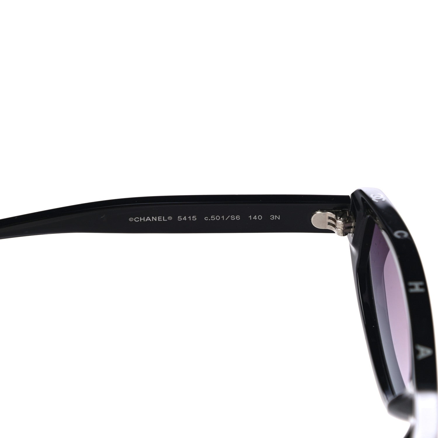 Chanel Acetate Oval Sunglasses 5415 Black 5 of 8