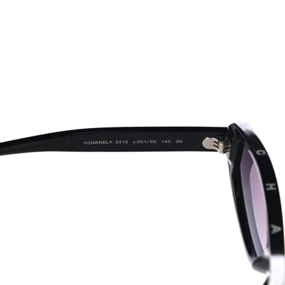 Chanel Acetate Oval Sunglasses 5415 Black 5 of 8