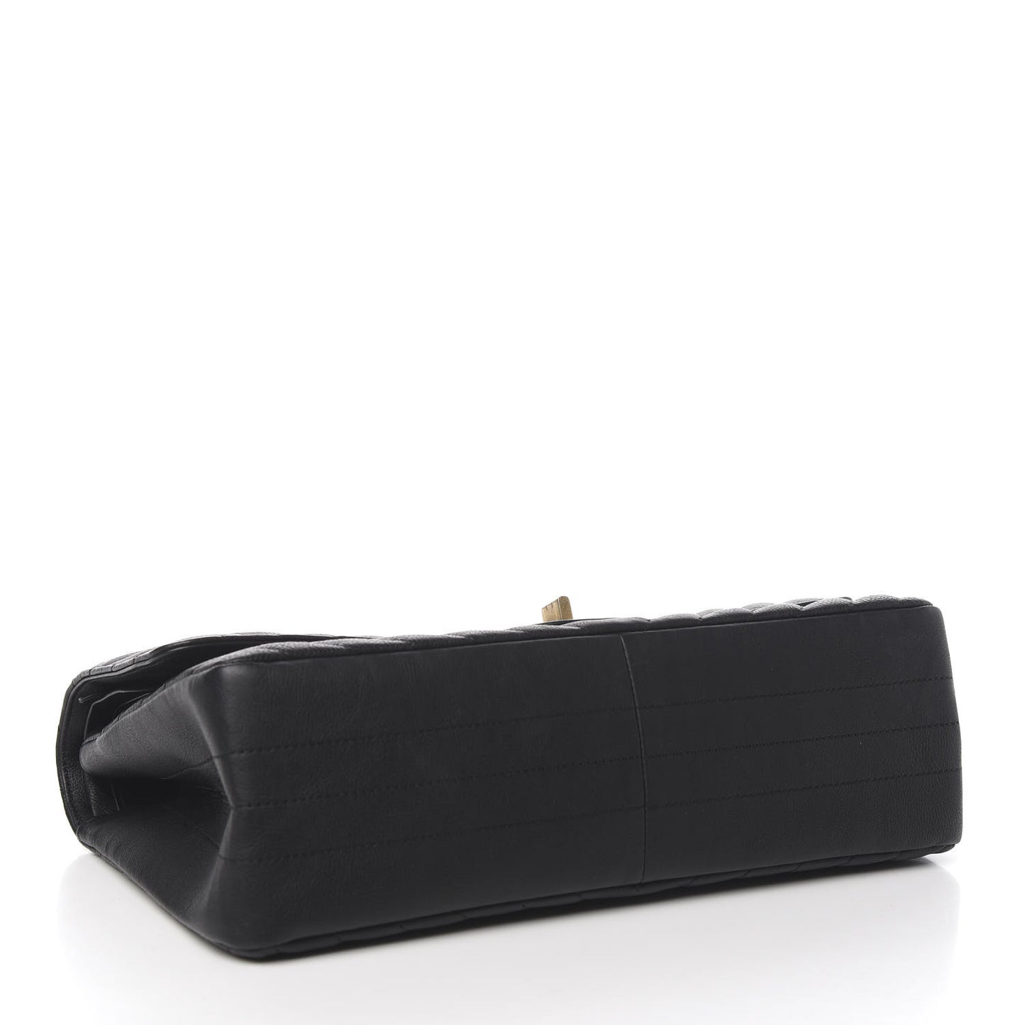 Crumpled Calfskin Chevron Quilted 2.55 Reissue 226 Black