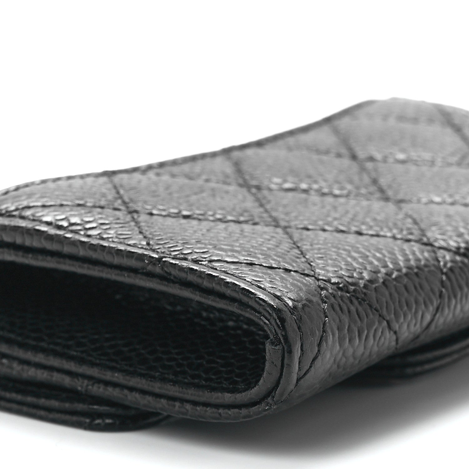 Chanel Caviar Quilted Flap Card Holder Wallet Black 11 of 13