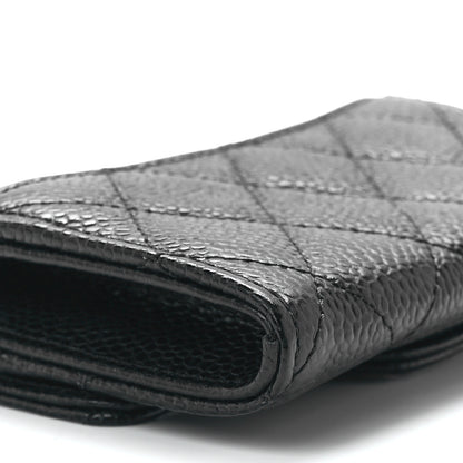 Chanel Caviar Quilted Flap Card Holder Wallet Black 11 of 13