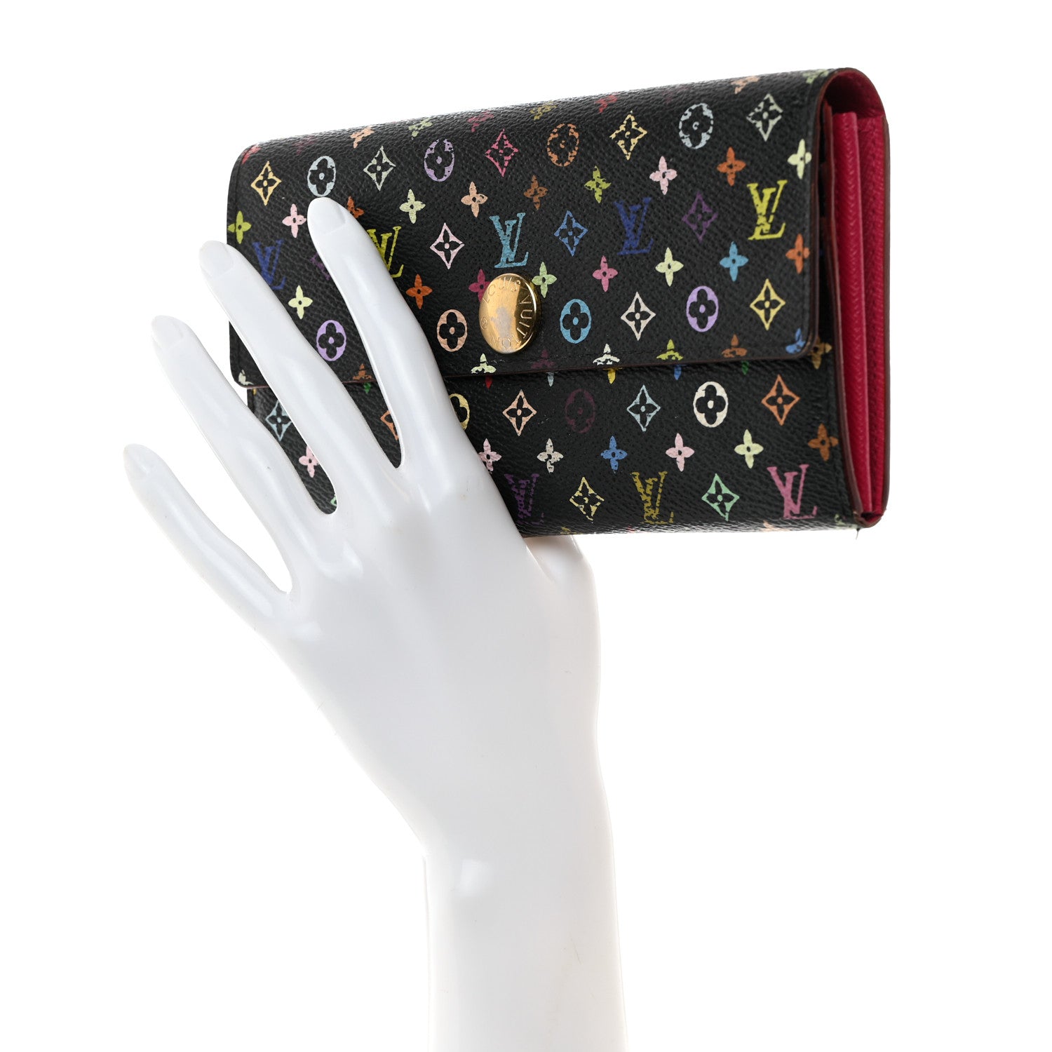 Louis Vuitton Monogram Multicolor Sarah Wallet Black Grenade 2 of 15