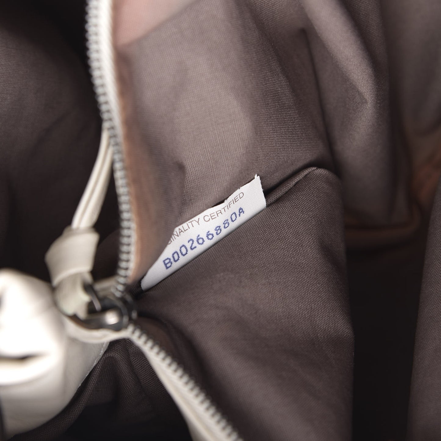 Nappa Intrecciato Aquilone Fortune Cookie Hobo White