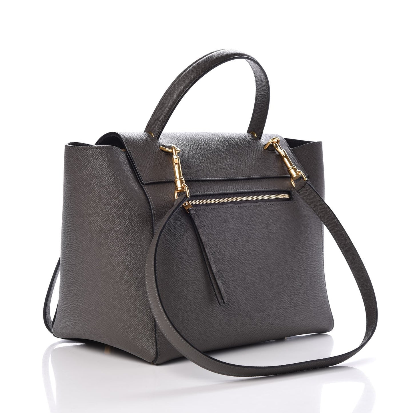 Grained Calfskin Mini Belt Bag Grey