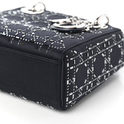 Christian Dior Satin Crystal Cannage Mini Lady Dior Navy 7 of 7