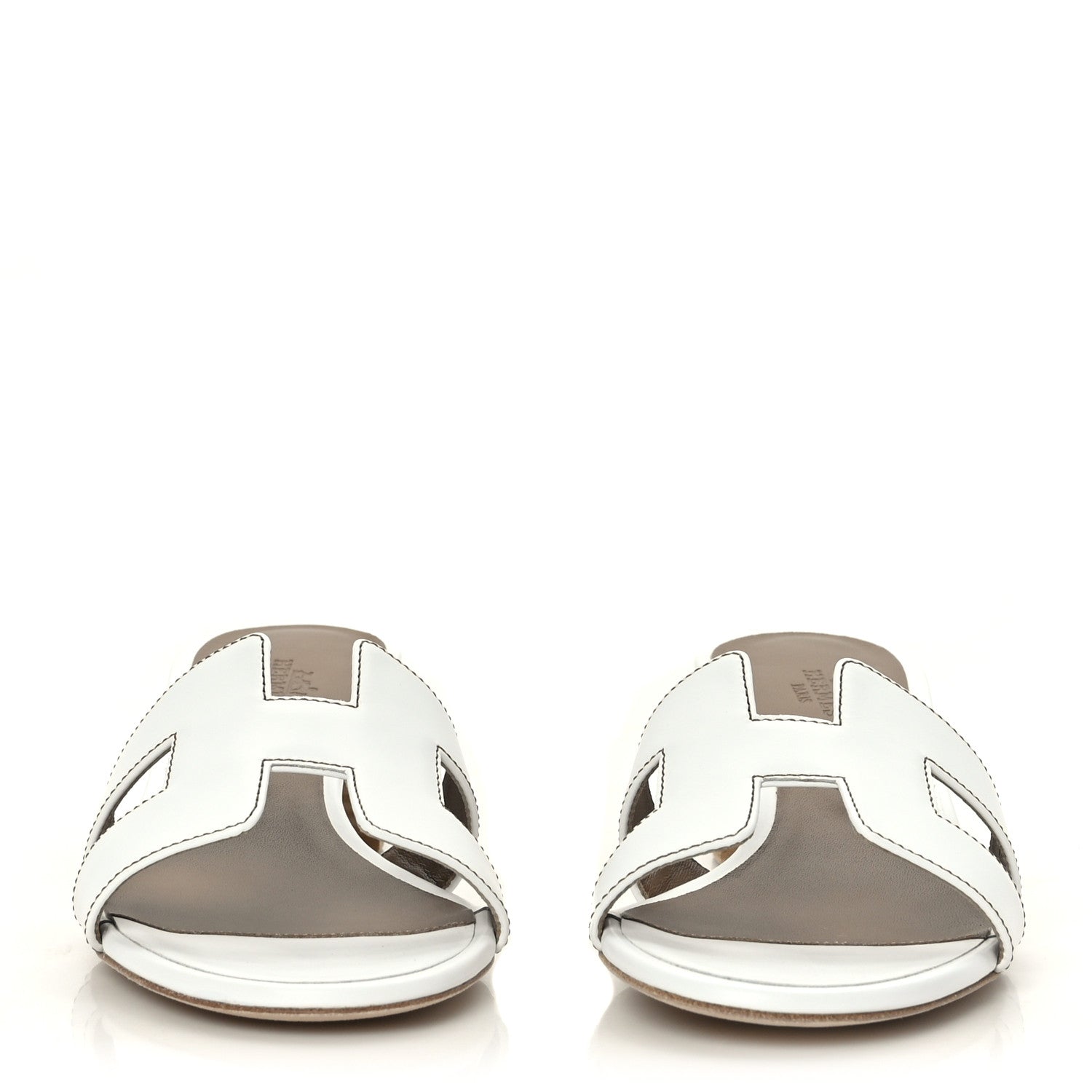 Hermes Calfskin Oasis Sandals 38 White 2 of 8