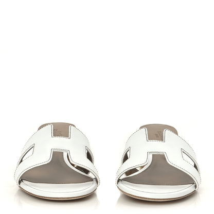 Hermes Calfskin Oasis Sandals 38 White 2 of 8