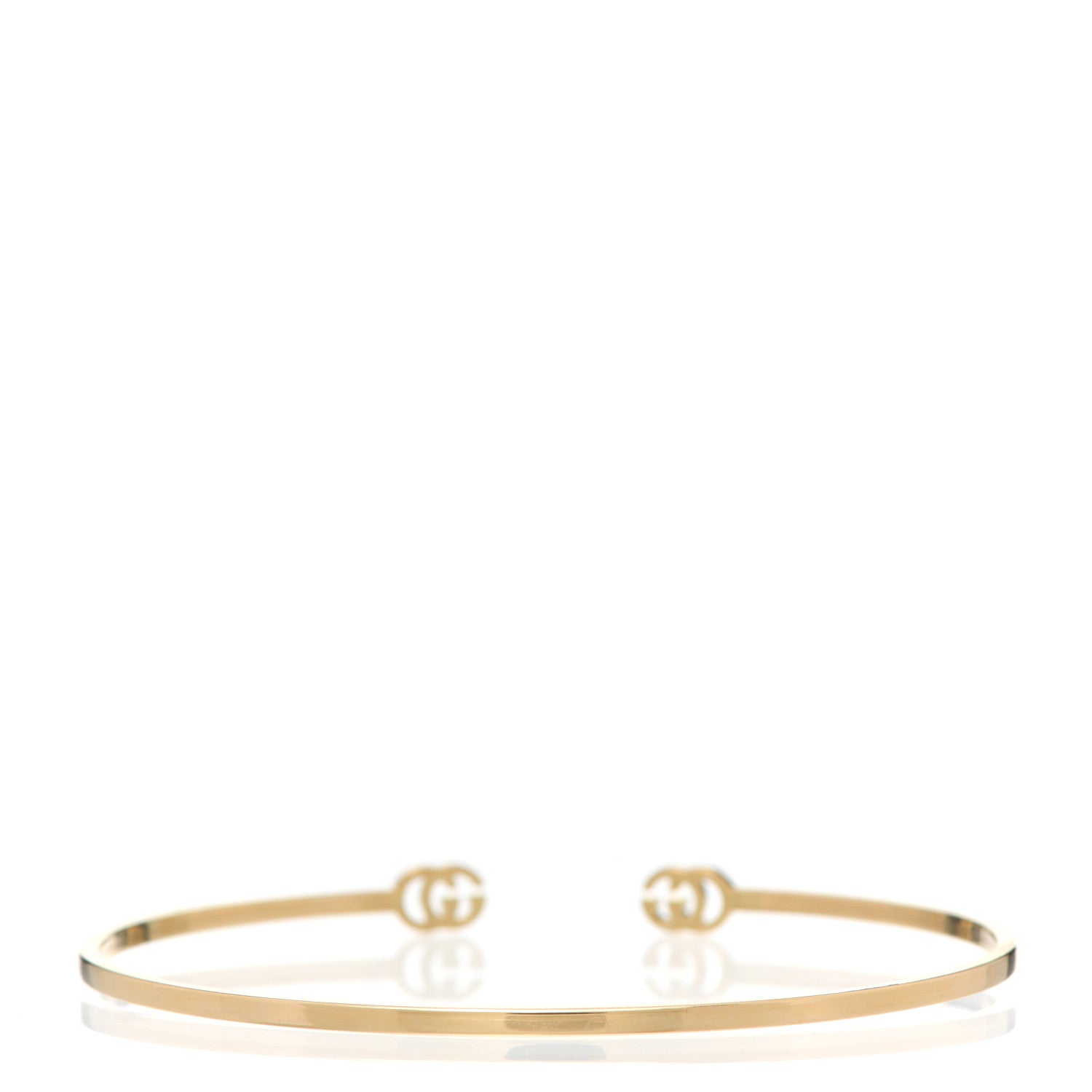 Gucci 18K Yellow Gold GG Running Cuff Bracelet 3 of 4