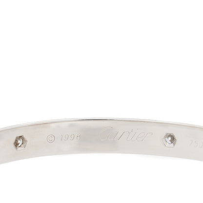 Cartier 18K White Gold 6 Diamond LOVE Bracelet 16 3 of 6
