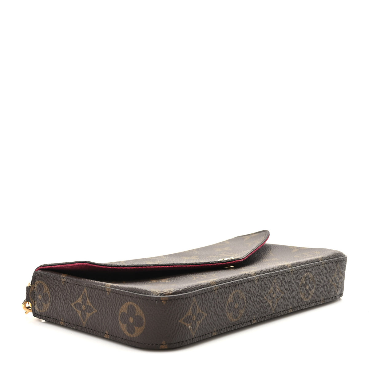Louis Vuitton Monogram Pochette Felicie Chain Wallet Fuchsia 4 of 10