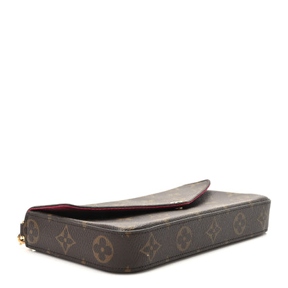 Louis Vuitton Monogram Pochette Felicie Chain Wallet Fuchsia 4 of 10