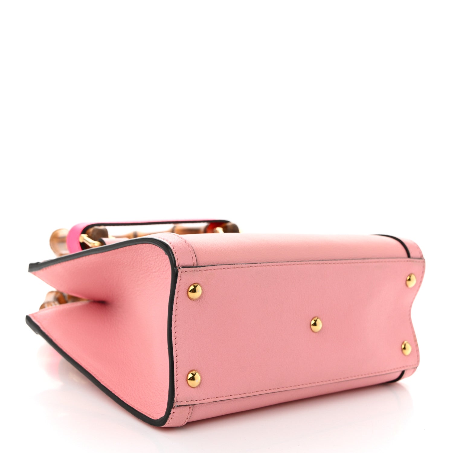 Gucci Wonka Grain Calfskin Mini Diana Tote Bag Wild Rose Fuxia Fluo 4 of 10