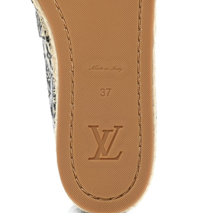 Louis Vuitton Jacquard Since 1854 Starboard Espadrille Flats 37 Grey 6 of 8
