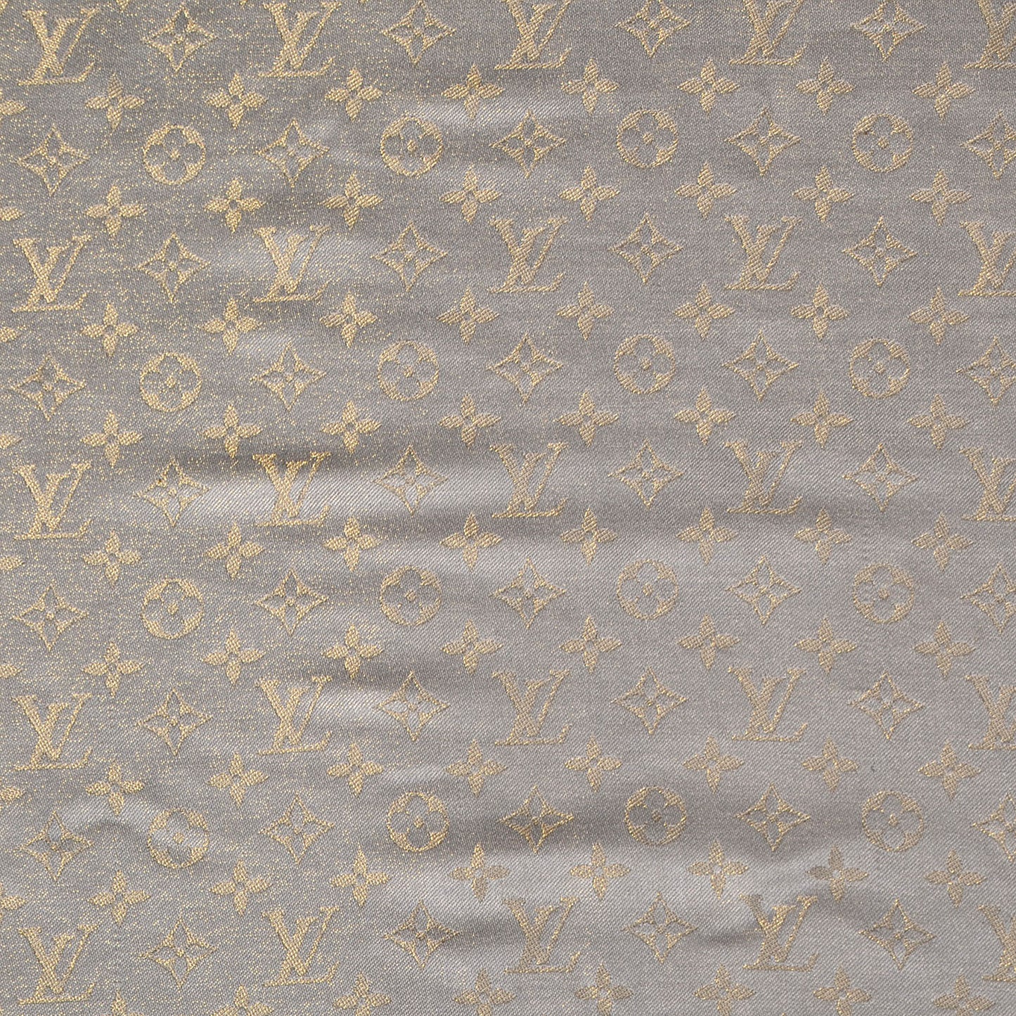 Silk Lurex Wool Monogram Shine Shawl Beige