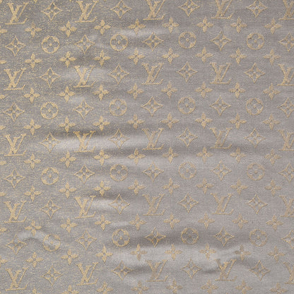 Louis Vuitton Silk Lurex Wool Monogram Shine Shawl Beige 1 of 5