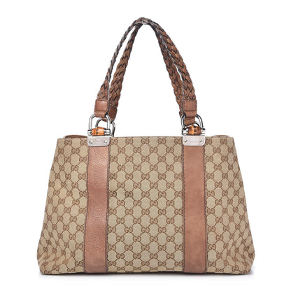 Gucci Monogram Medium Bamboo Bar Tote Brown 1 of 14