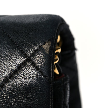Chanel Lambskin Quilted Medium Double Flap Black 13 of 16
