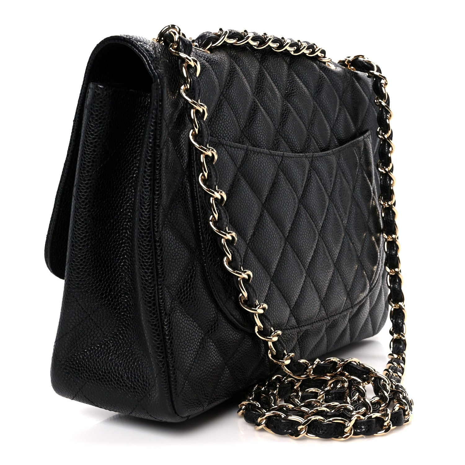 Chanel Caviar Quilted Jumbo Single Flap Black 3 of 11