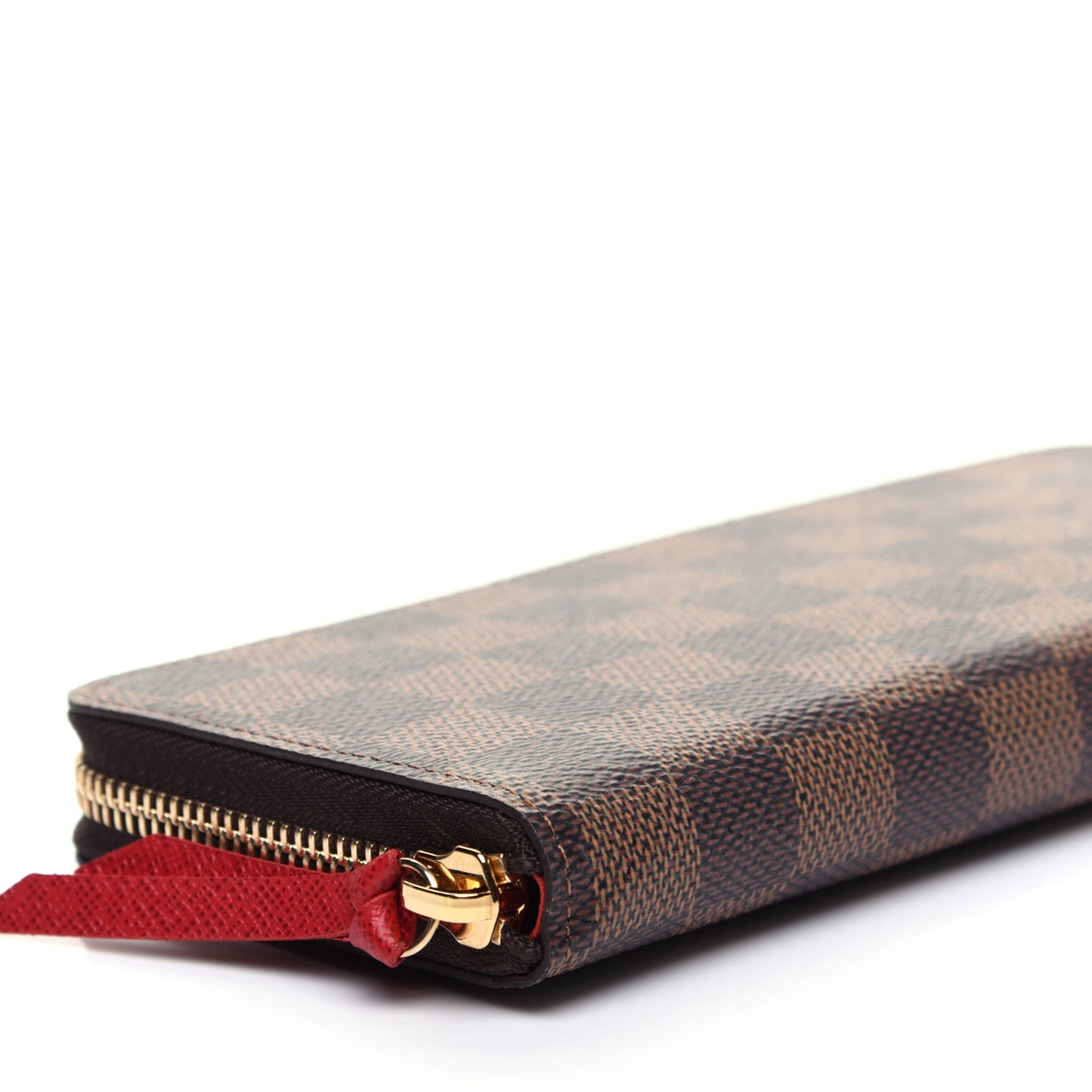 Damier Ebene Clemence Wallet Cherry