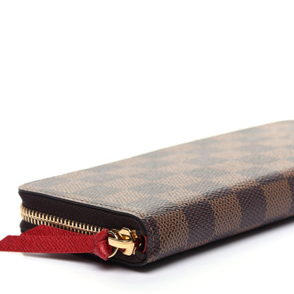 Louis Vuitton Damier Ebene Clemence Wallet Cherry 6 of 8