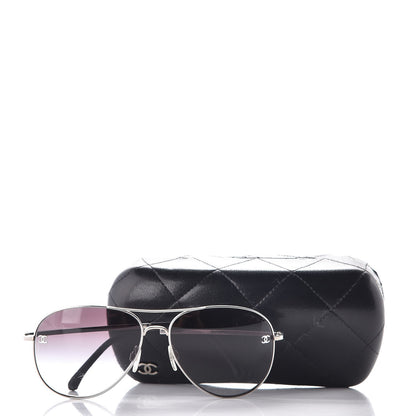 Chanel Aviator CC Sunglasses 4189-T-Q Silver 11 of 11
