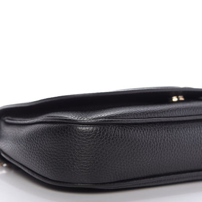 Gucci Pebbled Calfskin Medium Soho Flap Crossbody Black 6 of 9