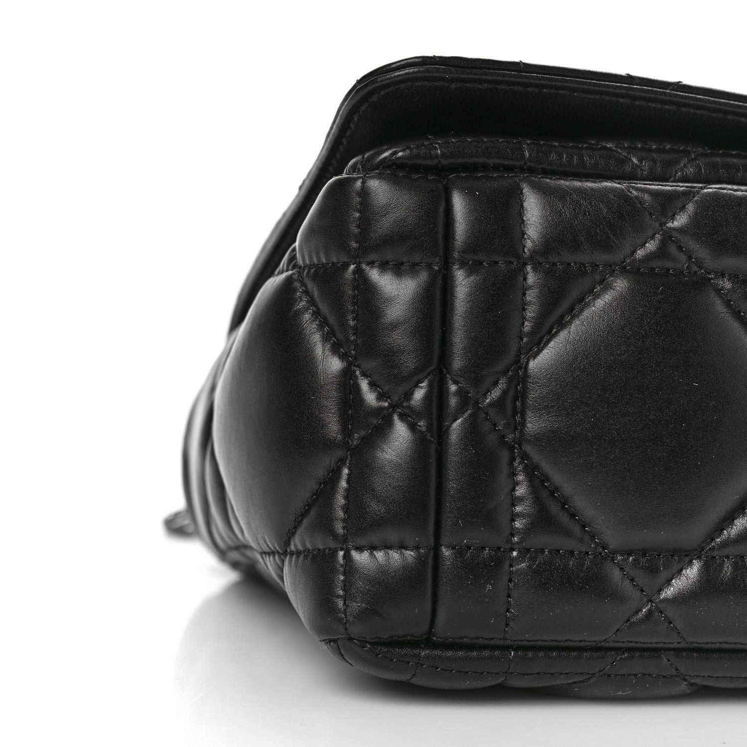 Christian Dior Calfskin Macrocannage Medium Caro Bag Black 6 of 7