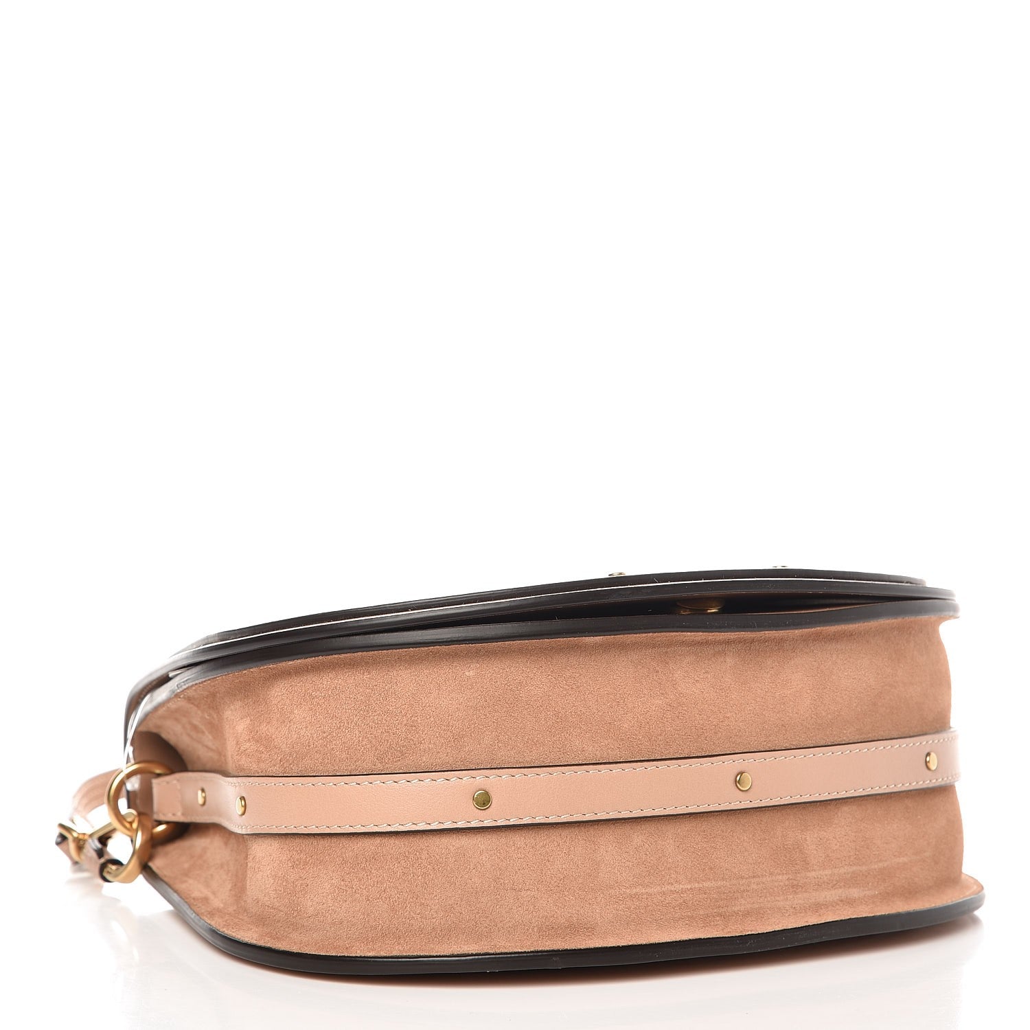 Chloe Calfskin Suede Medium Nile Bracelet Bag Biscotti Beige 4 of 6