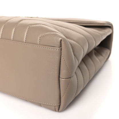 Saint Laurent Calfskin Y Quilted Monogram Medium Loulou Chain Satchel Dusty Grey 9 of 9