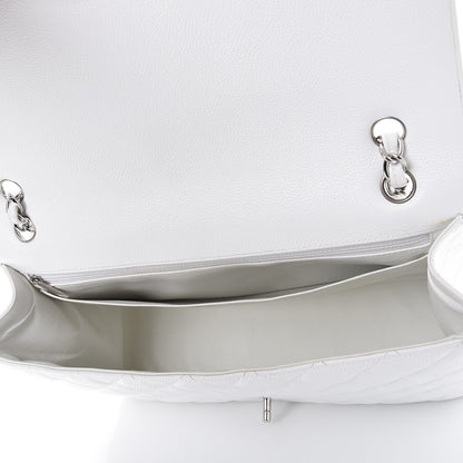 Chanel Caviar Maxi Single Flap White 6 of 13