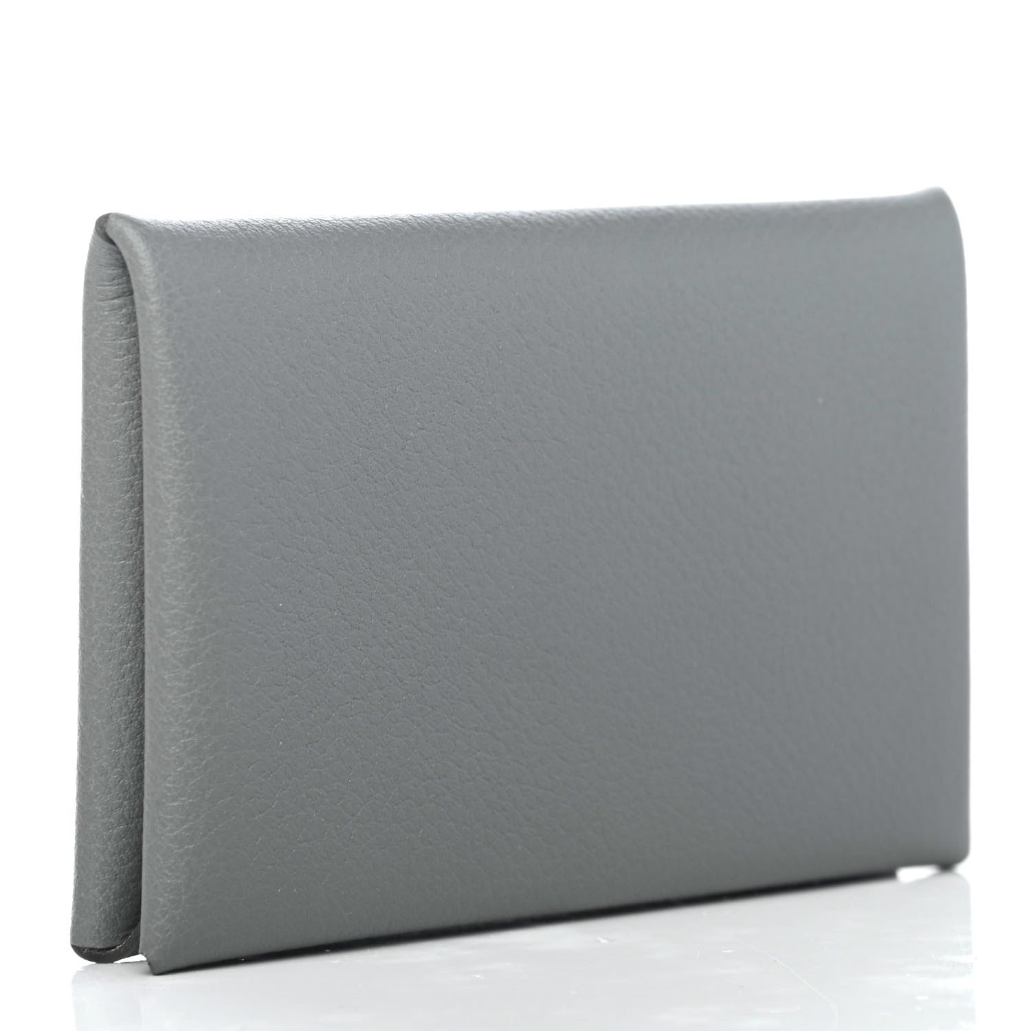 Hermes Evercolor Calvi Verso Card Case Vert Amande Gris Perle 2 of 4