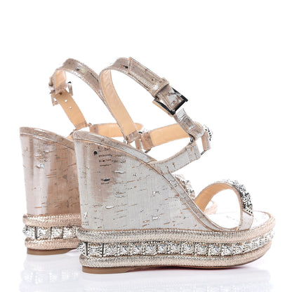 Christian Louboutin Cork Studded Pyradiams 110 Platform Sandals 36 Gold 4 of 9