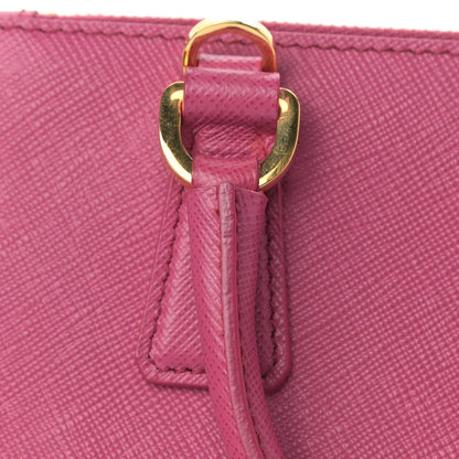 Prada Saffiano Lux Micro Galleria Double Zip Tote Fuxia 17 of 17