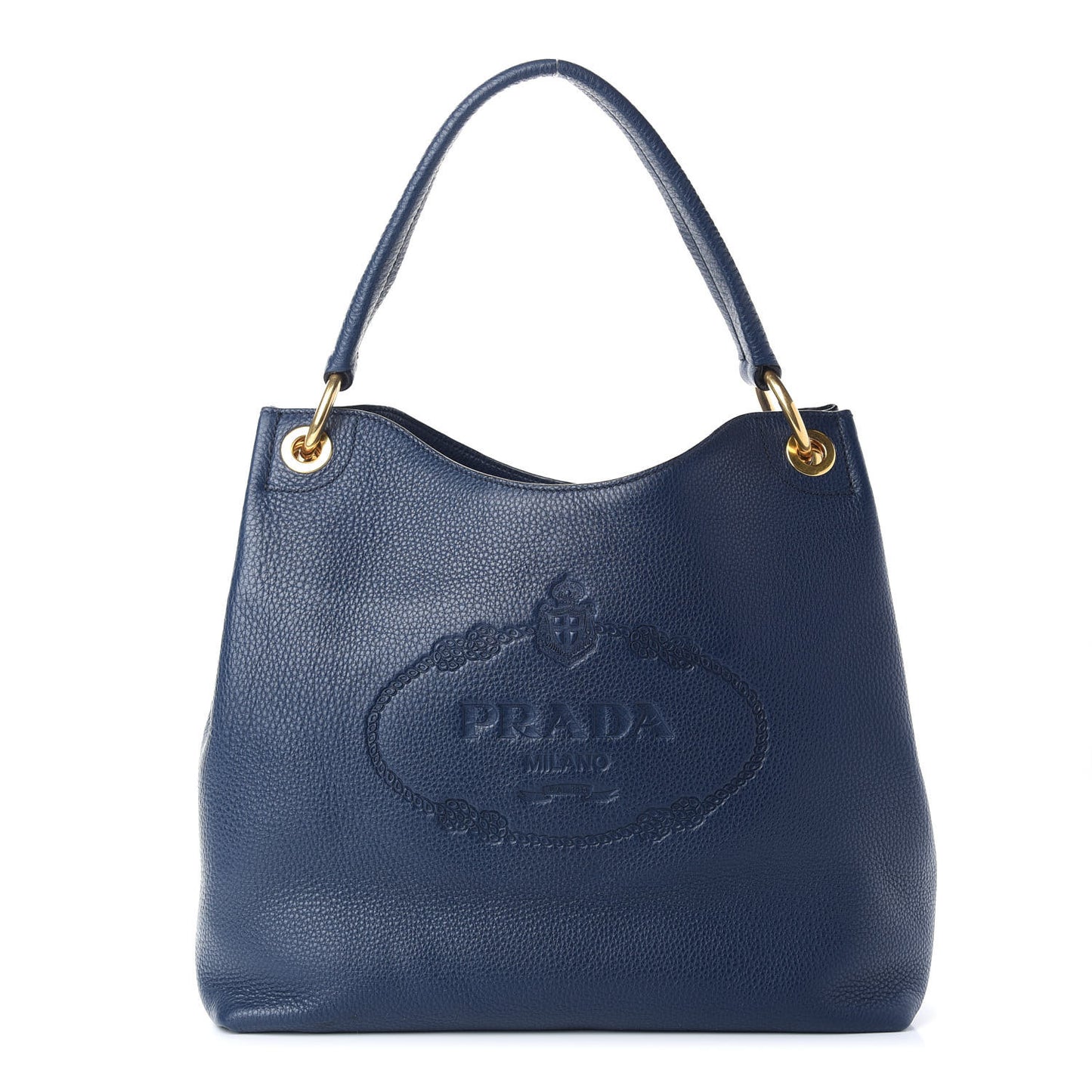 Vitello Phenix Embossed Logo Hobo Baltico