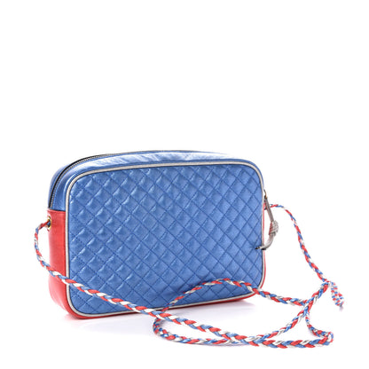Gucci Laminated Nappa Trapuntata Small Zumi Shoulder Bag Rosso Marine Argento 3 of 11