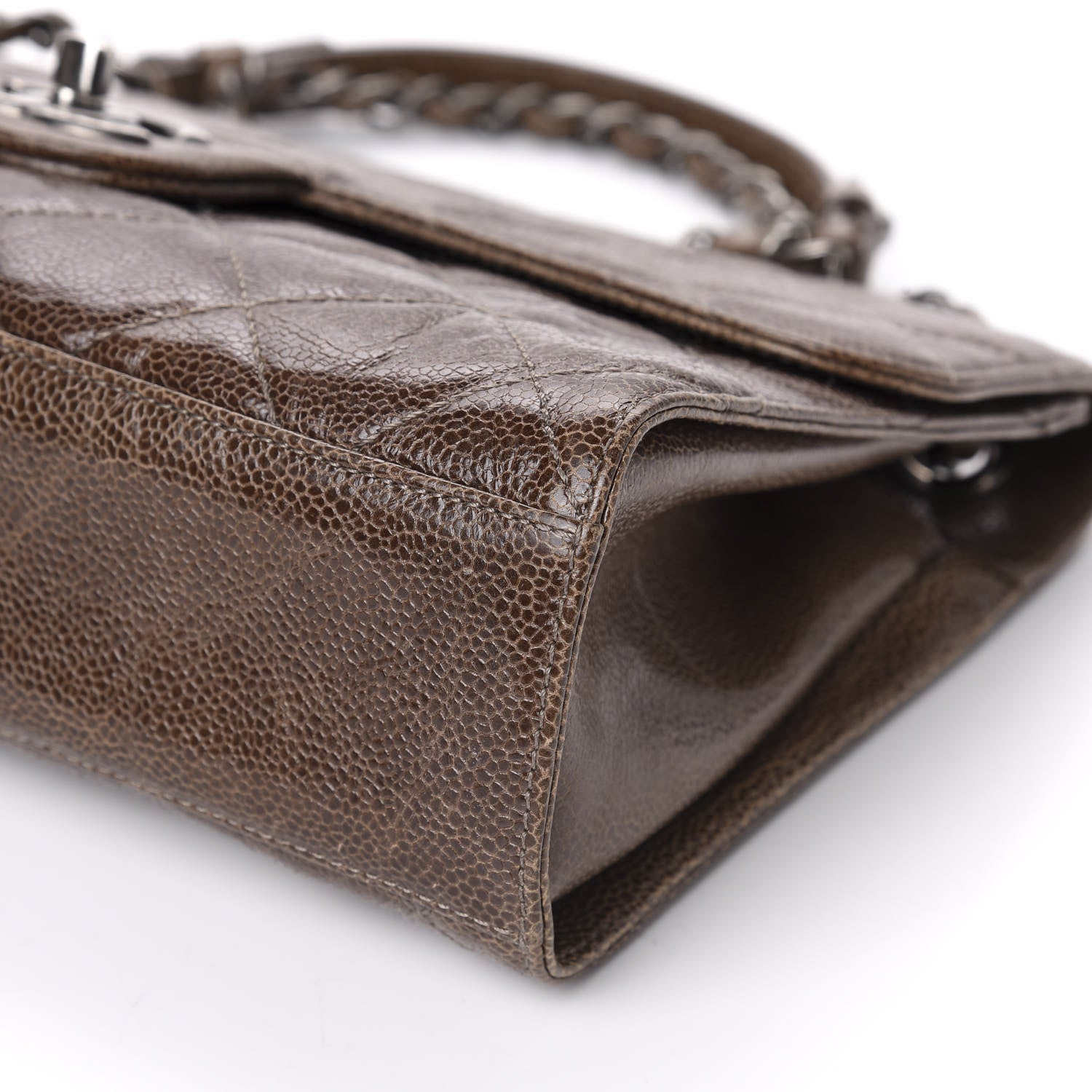 Chanel Crumpled Grained Calfskin Medium CC Crave Flap Brown 8 of 11