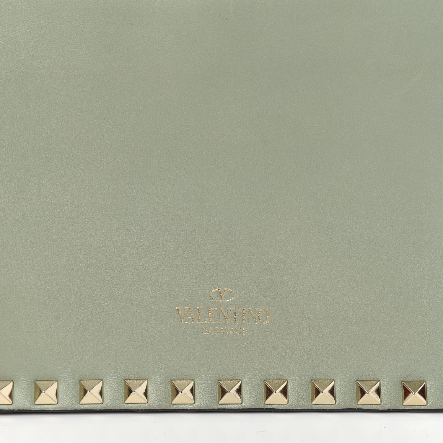 Valentino Garavani Nappa Rockstud Wristlet Clutch Green Tea Sorbet 9 of 13