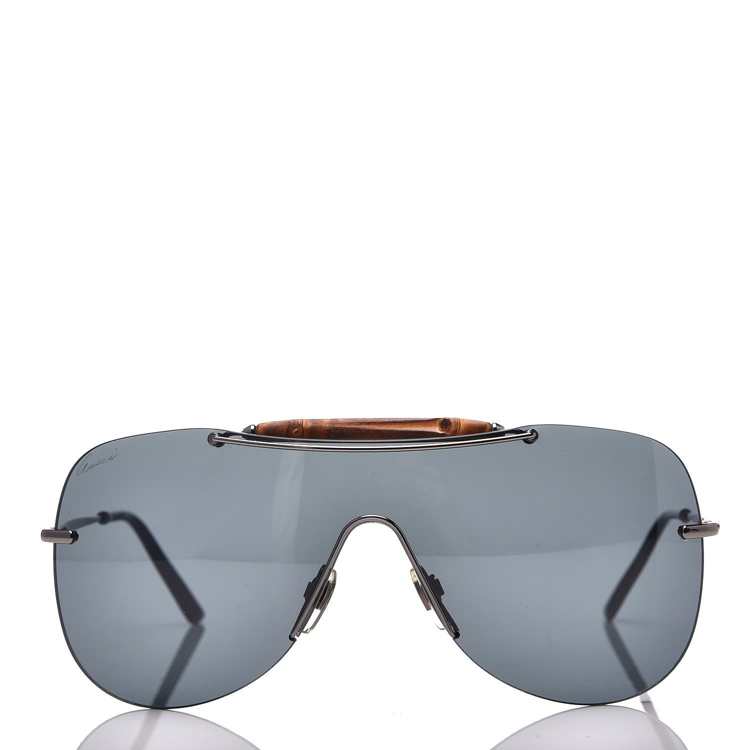 Gucci Metal Bamboo Shield GG 4262/S Sunglasses Black 2 of 9