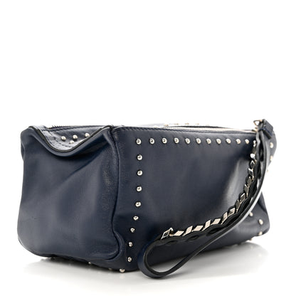 Givenchy Calfskin Studded Pandora Wristlet Blue 3 of 7
