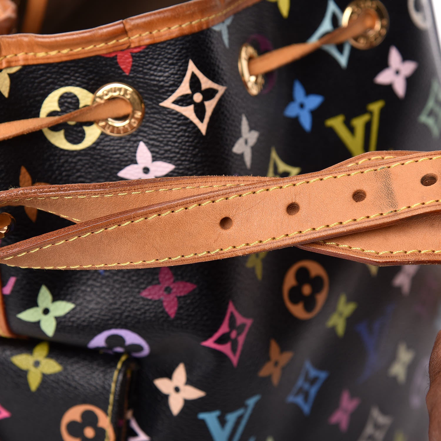 Louis Vuitton Monogram Multicolor Petit Noe Black 16 of 16