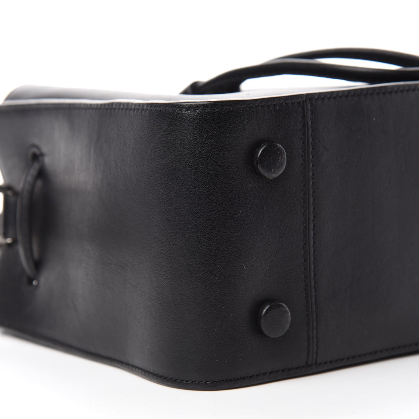 Smooth Calfskin Mini Soleil Bucket Bag Black