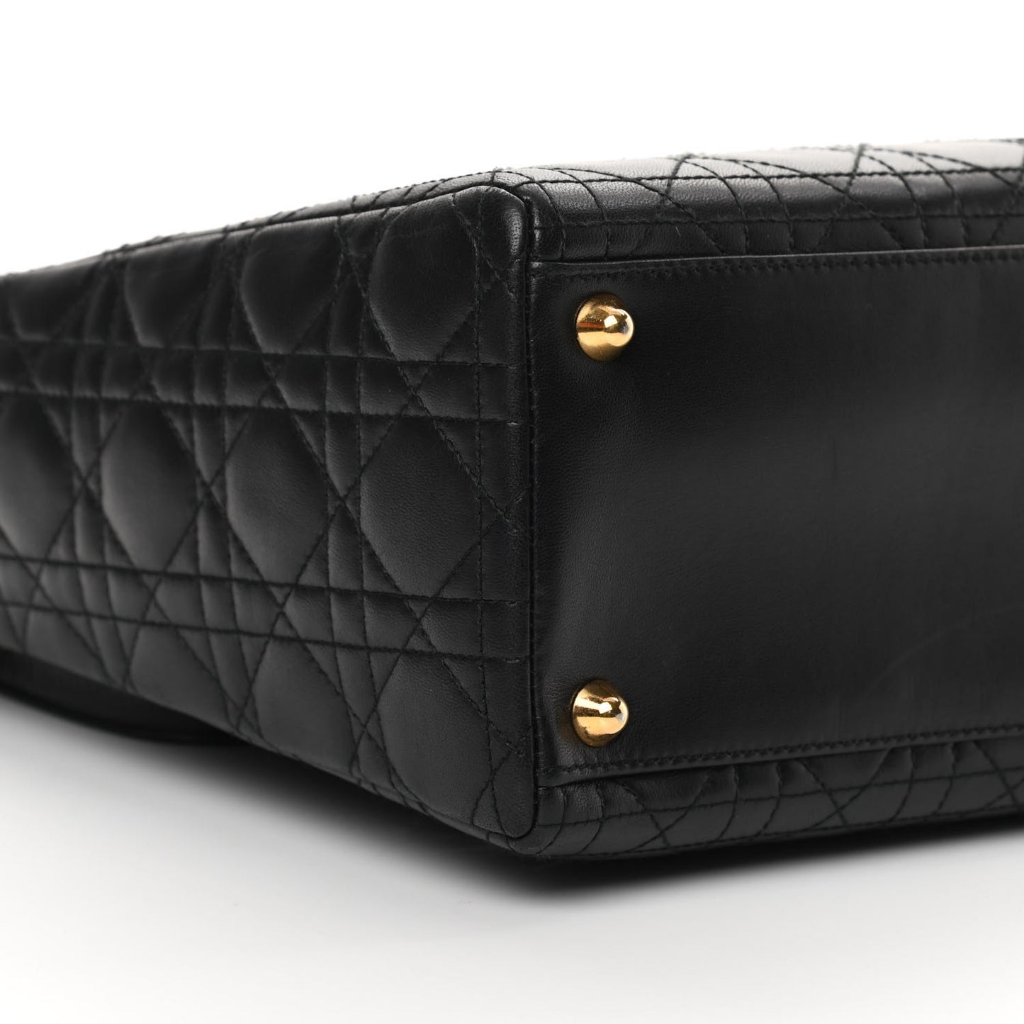 Lambskin Cannage Large Lady Dior Black