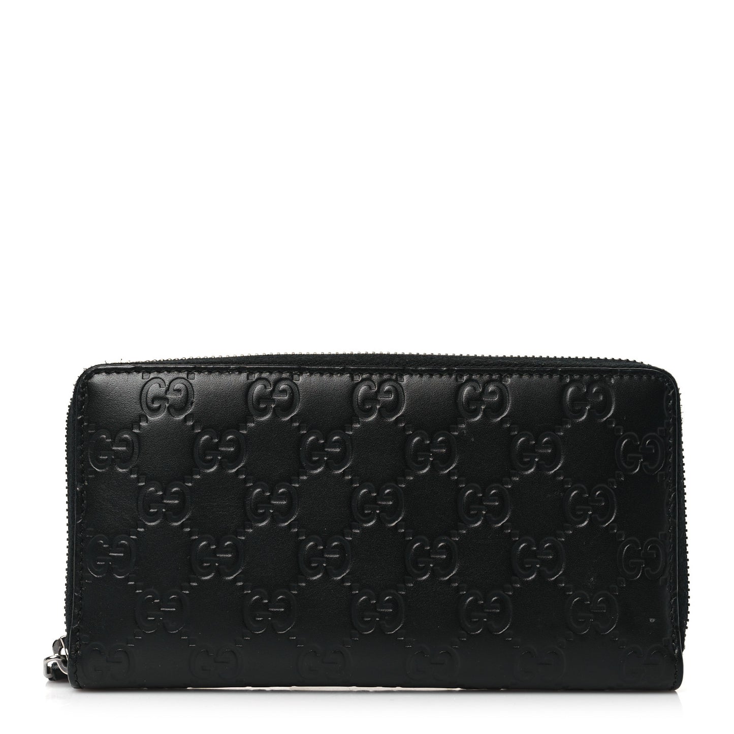 Guccissima Signature Zip Around Wallet Black