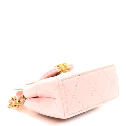 Chanel Shiny Lambskin Quilted Mini Kelly Bag Charm Light Pink 4 of 8