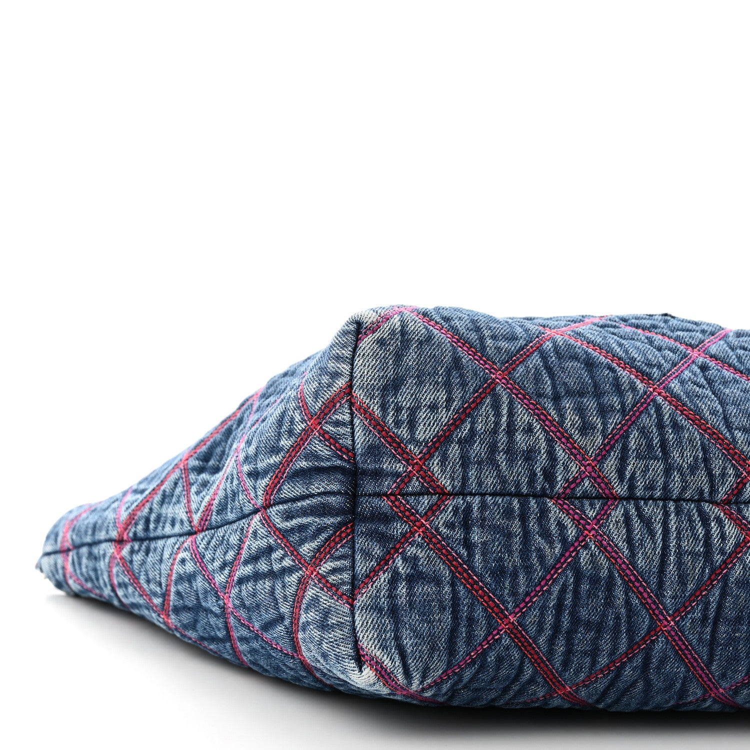 Chanel Denim Stitched Coco Beach Shopping Tote Blue 9 of 10