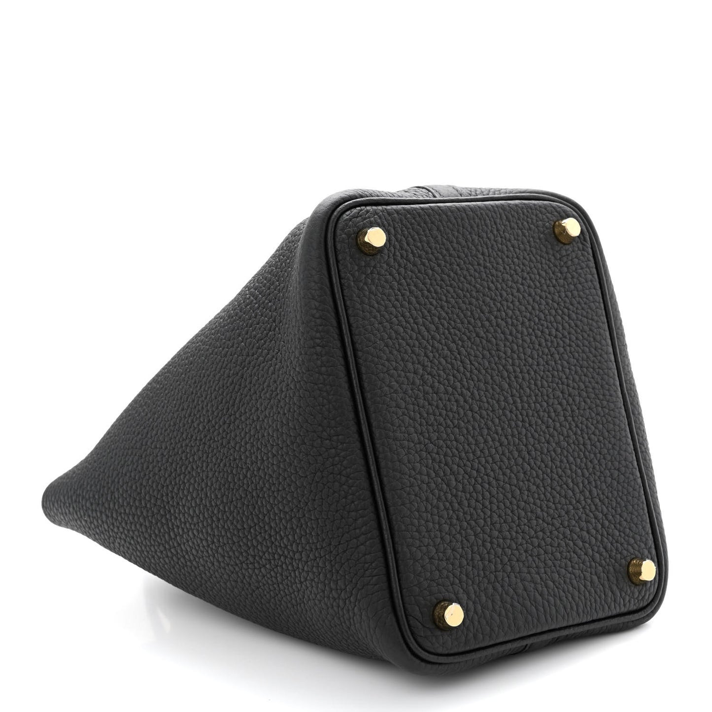 Taurillon Clemence Matte Alligator Picotin Lock Touch 18 PM Black