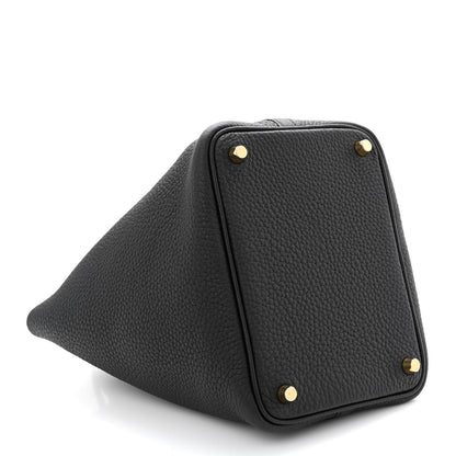 Hermes Taurillon Clemence Matte Alligator Picotin Lock Touch 18 PM Black 4 of 11