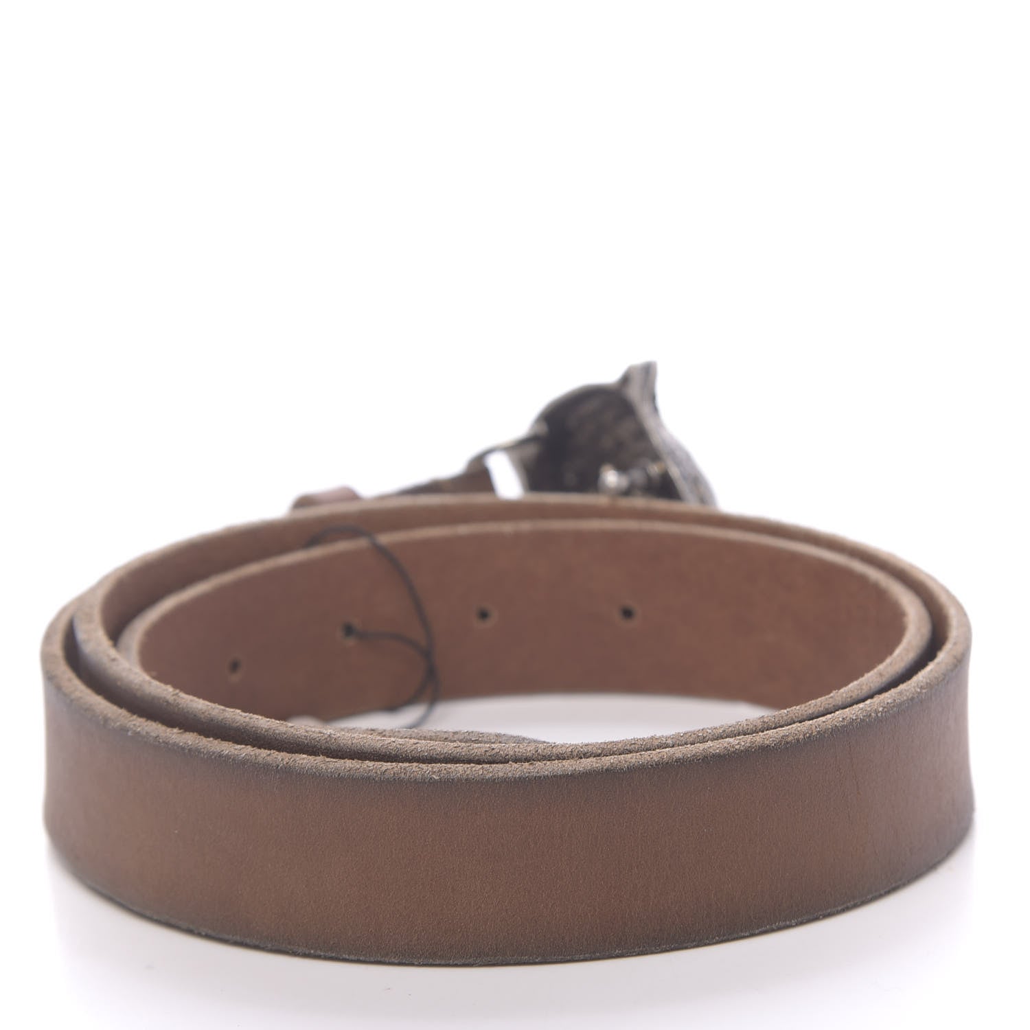 Gucci Cuoio Toscano Nickel Feline Buckle Belt 90 36 Cuir 2 of 5