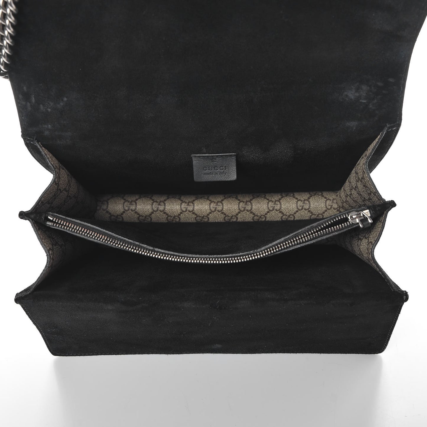 GG Supreme Monogram Medium Dionysus Shoulder Bag Black